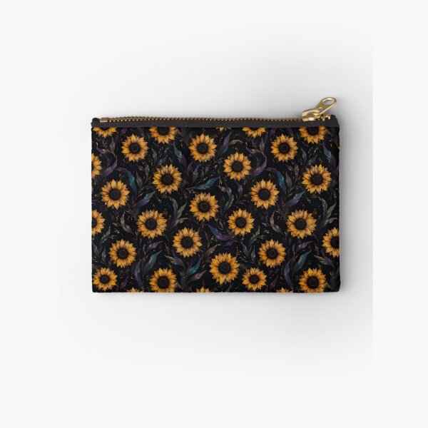 Item preview, Gothic Dark Moody Sunflowers Seamless Pattern designed and sold by FestivityFinds.