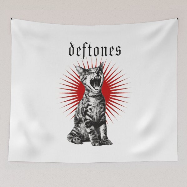 Item preview, Deftones Cat Yawning Sunburst Band designed and sold by MattenKranz.