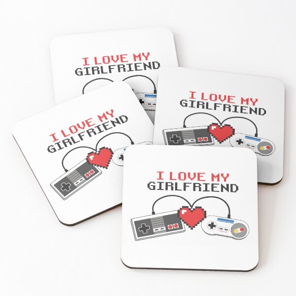 Item preview, I Love My Girlfriend - Pixel Heart Controllers designed and sold by FemmePod.