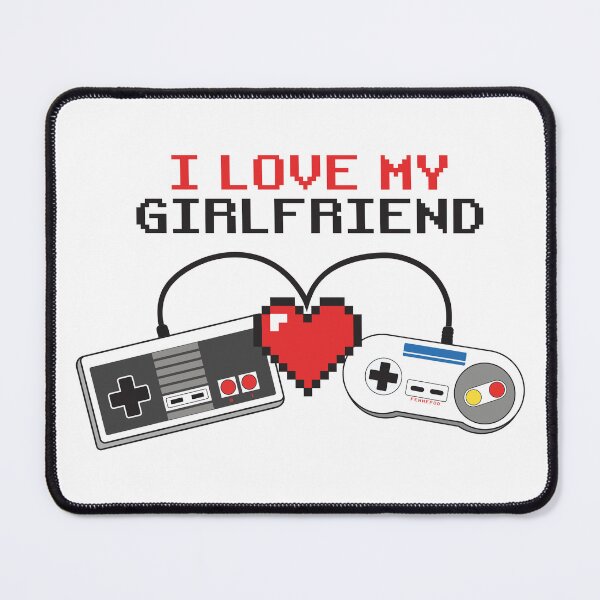 Item preview, I Love My Girlfriend - Pixel Heart Controllers designed and sold by FemmePod.