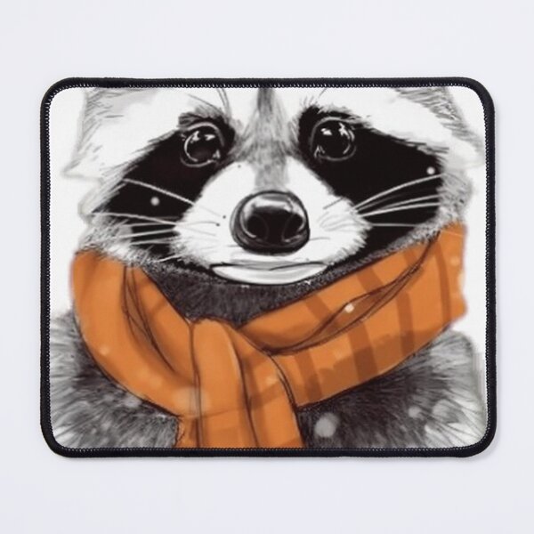 Item preview, chilly racoon in winter designed and sold by PhiloDoh.