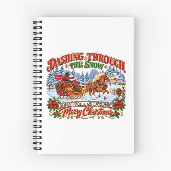 Item preview, Dashing Through the Snow – One Horse Open Sleigh Christmas Design designed and sold by LnsCreations.