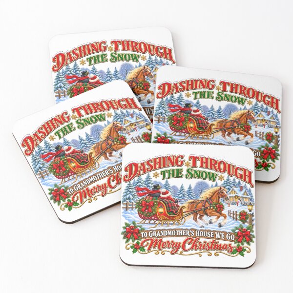 Item preview, Dashing Through the Snow – One Horse Open Sleigh Christmas Design designed and sold by LnsCreations.