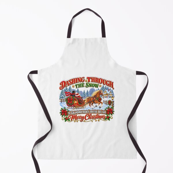 Item preview, Dashing Through the Snow – One Horse Open Sleigh Christmas Design designed and sold by LnsCreations.