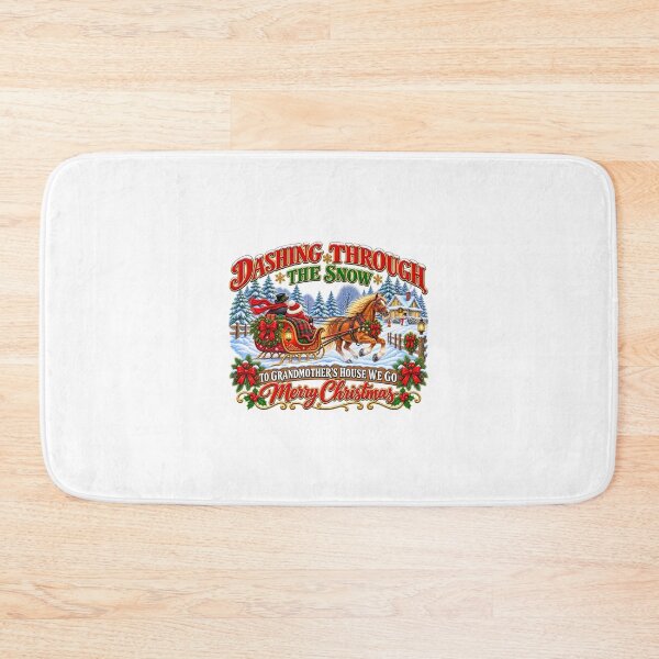 Item preview, Dashing Through the Snow – One Horse Open Sleigh Christmas Design designed and sold by LnsCreations.
