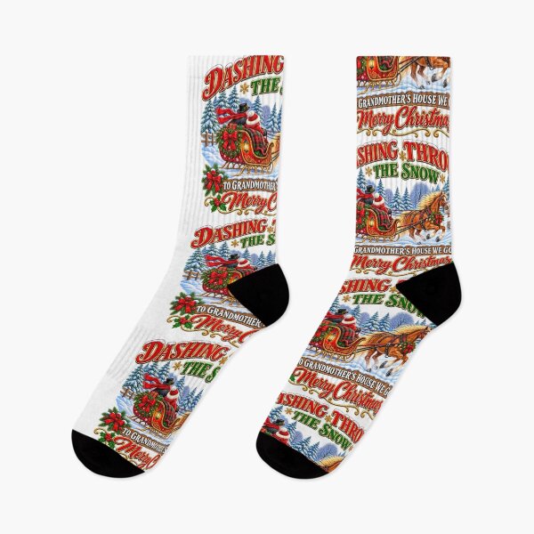 Artikelvorschau, Rasante Fahrt durch den Schnee – Weihnachtsdesign mit offenem Einspänner-Schlitten entworfen und verkauft von LnsCreations.