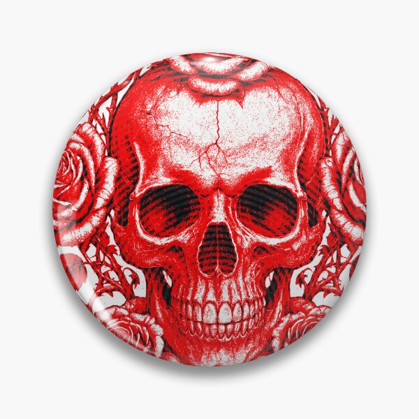 Item preview, Halftone Skull  Roses  Design designed and sold by exploreinstine.