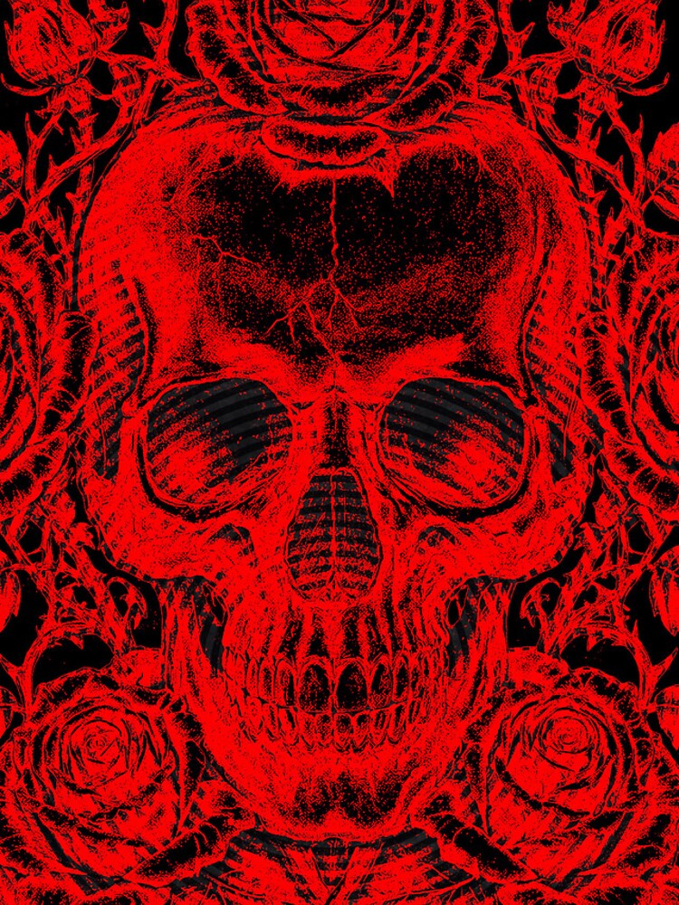 Thumbnail 4 of 4, iPhone Case, Halftone Skull Roses Design designed and sold by exploreinstine.
