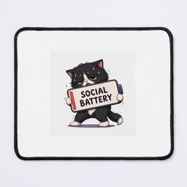 Item preview, My Social Battery Is at 1% designed and sold by CozyLittleChaos.