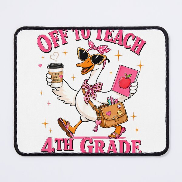 Item preview, Off to Teach 4th Grade Back to School Funny Goose Teacher T-Shirt designed and sold by APdzain.