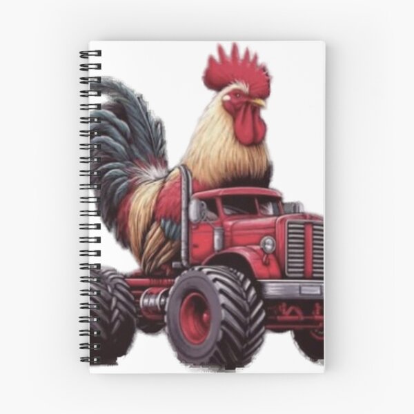 Item preview, rooster driving tractor trailer designed and sold by PhiloDoh.