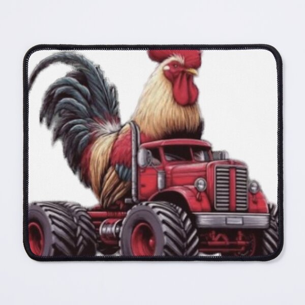Item preview, rooster driving tractor trailer designed and sold by PhiloDoh.