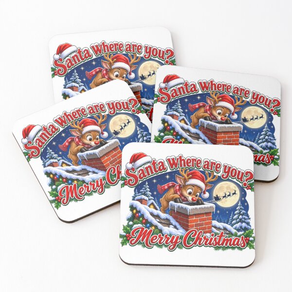 Item preview, Santa, Where Are You? – Reindeer Christmas Design designed and sold by LnsCreations.