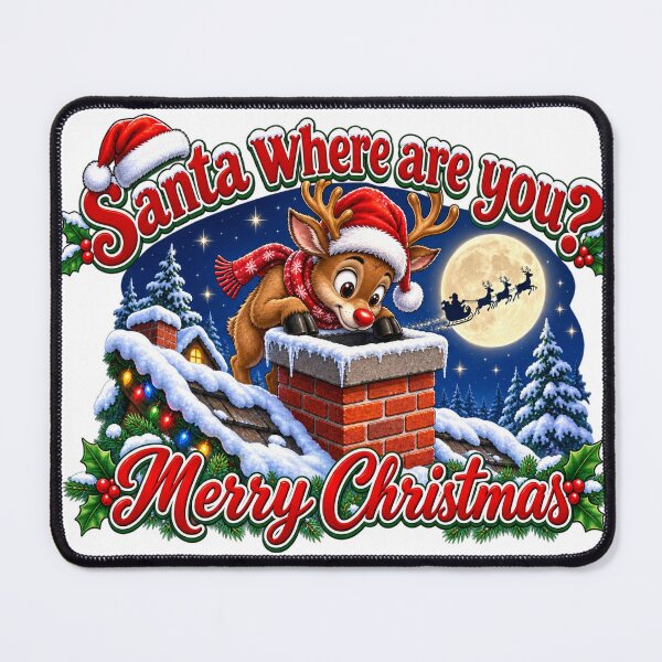 Item preview, Santa, Where Are You? – Reindeer Christmas Design designed and sold by LnsCreations.