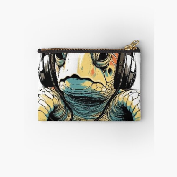 Item preview, turtle rocking out to music on headphones designed and sold by PhiloDoh.
