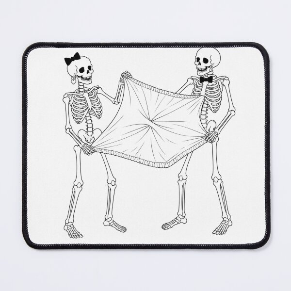 Item preview, Skeleton Couple Folding a Fitted Sheet designed and sold by Qenlo.