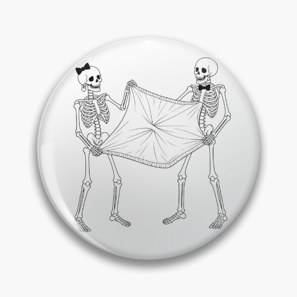 Item preview, Skeleton Couple Folding a Fitted Sheet designed and sold by Qenlo.