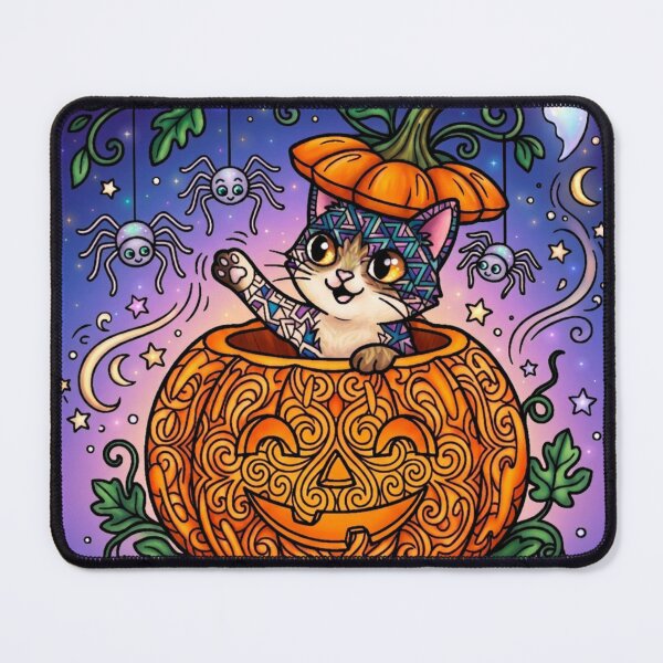 Item preview, Whimsical Halloween Cat in Jack O' Lantern designed and sold by ScenicRoute66.