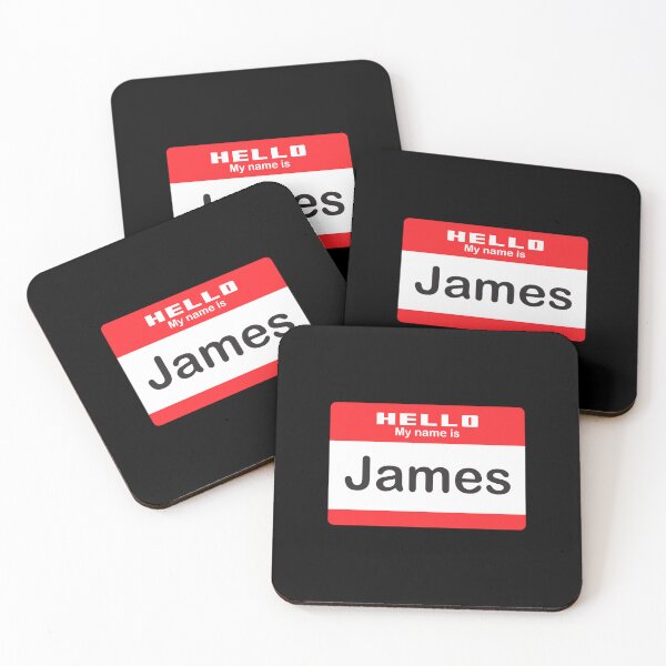 Item preview, Hello My Name is James - Name Tag  designed and sold by Vector-Artist.