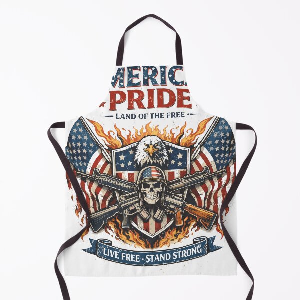 Item preview, American Pride Land Of The Free Eagle Skull Poster designed and sold by Matinez Pink.