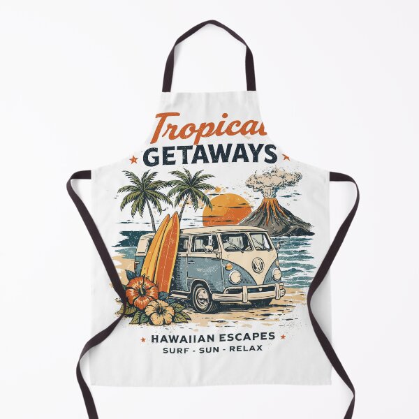 Item preview, Tropical Getaways Hawaiian Surf Camper Van Poster designed and sold by Matinez Pink.