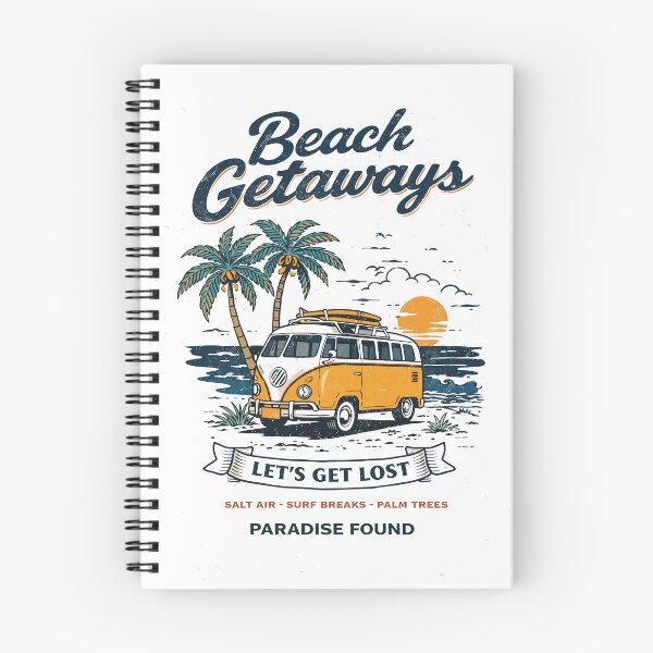 Item preview, Beach Getaways Let's Get Lost Camper Van Poster designed and sold by Matinez Pink.