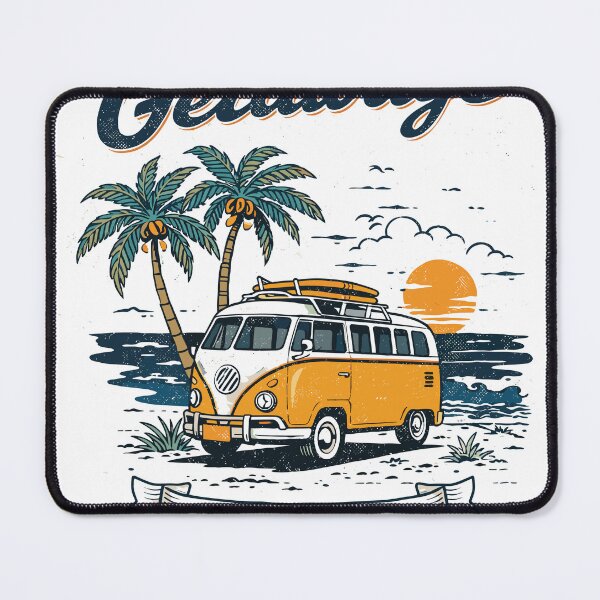 Item preview, Beach Getaways Let's Get Lost Camper Van Poster designed and sold by Matinez Pink.