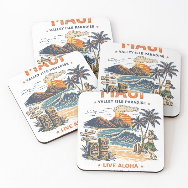 Item preview, Maui Valley Isle Paradise Hula & Tiki Poster designed and sold by Matinez Pink.