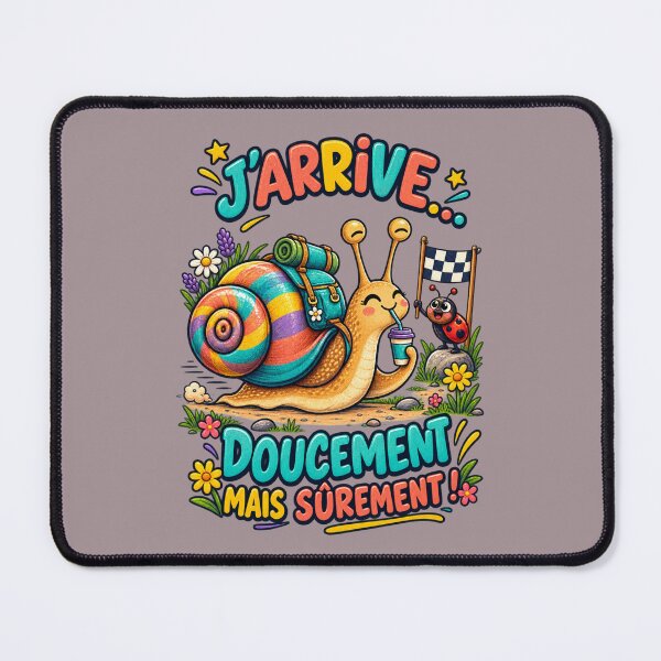Item preview, J’arrive… Doucement mais sûrement ! – Escargot amusant designed and sold by NinaCreator.