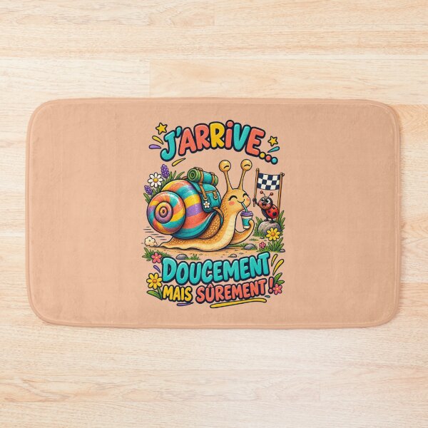 Item preview, J’arrive… Doucement mais sûrement ! – Escargot amusant designed and sold by NinaCreator.