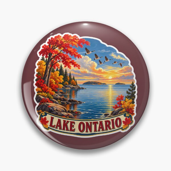 Item preview, Lake Ontario Vintage Canadian Waterfront Great Lakes Prints designed and sold by PinUpPizzazz.