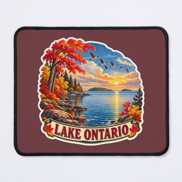 Item preview, Lake Ontario Vintage Canadian Waterfront Great Lakes Prints designed and sold by PinUpPizzazz.