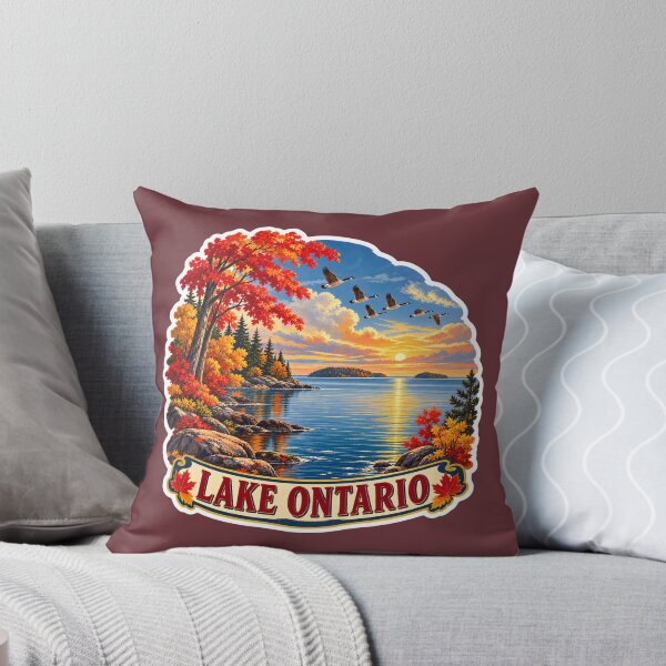 Item preview, Lake Ontario Vintage Canadian Waterfront Great Lakes Prints designed and sold by PinUpPizzazz.
