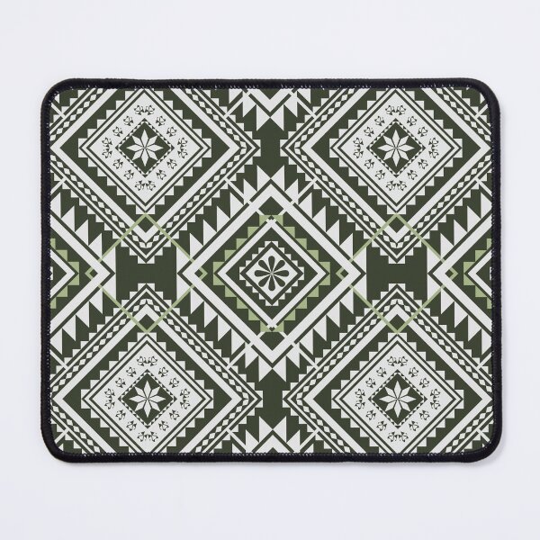 Item preview, Native dark green abstract geometric ethnic pattern designed and sold by Aesthetic shapes design.