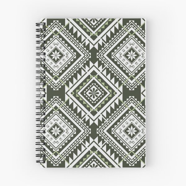 Item preview, Native dark green abstract geometric ethnic pattern designed and sold by Aesthetic shapes design.