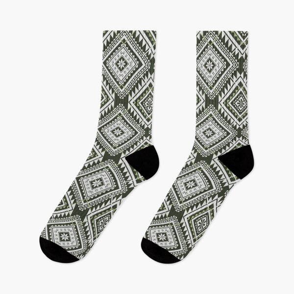 Item preview, Native dark green abstract geometric ethnic pattern designed and sold by Aesthetic shapes design.