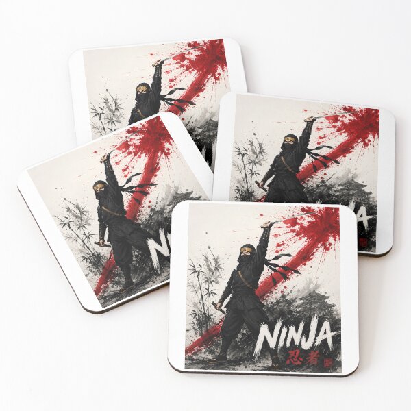 Item preview, Crimson Samurai Ninja – Katana Warrior Japanese Art designed and sold by Japan Design Villa725.