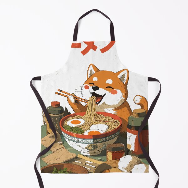 Item preview, Cute Shiba Inu Eating Ramen Poster designed and sold by Matinez Pink.