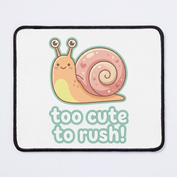 Item preview, Cute Kawaii Snail Love Design | Adorable Pink Shell Snail | Funny “Too Cute to Rush” Nature Artwork designed and sold by morning sun.