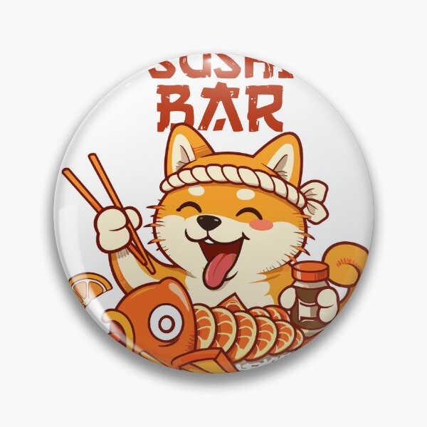 Artikelvorschau, Shiba Inu Chefkoch Shiba Sushi Bar Poster entworfen und verkauft von Matinez Pink.