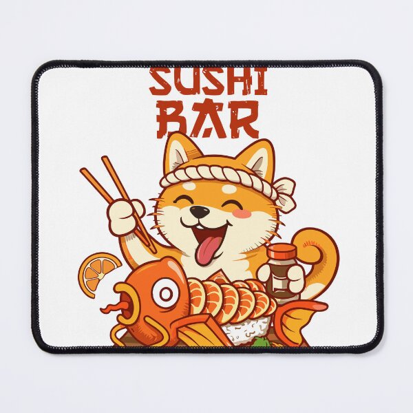 Item preview, Shiba Inu Chef Shiba Sushi Bar Poster designed and sold by Matinez Pink.