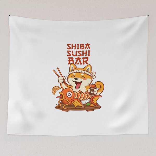 Item preview, Shiba Inu Chef Shiba Sushi Bar Poster designed and sold by Matinez Pink.
