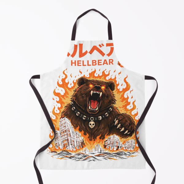 Item preview, Hellbear Flaming Fiery Bear Monster Poster designed and sold by Matinez Pink.