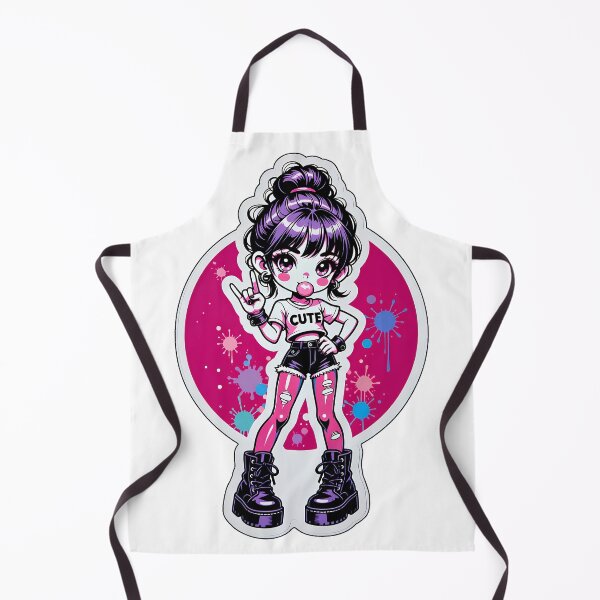 Aperçu de l'œuvre Autocollant rose bonbon pastel gothique style anime Y2K créée et vendue par Zenther.