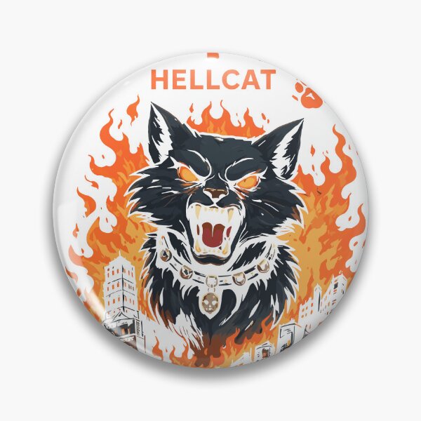 Item preview, Hellcat Fiery Black Cat Monster Poster designed and sold by Matinez Pink.