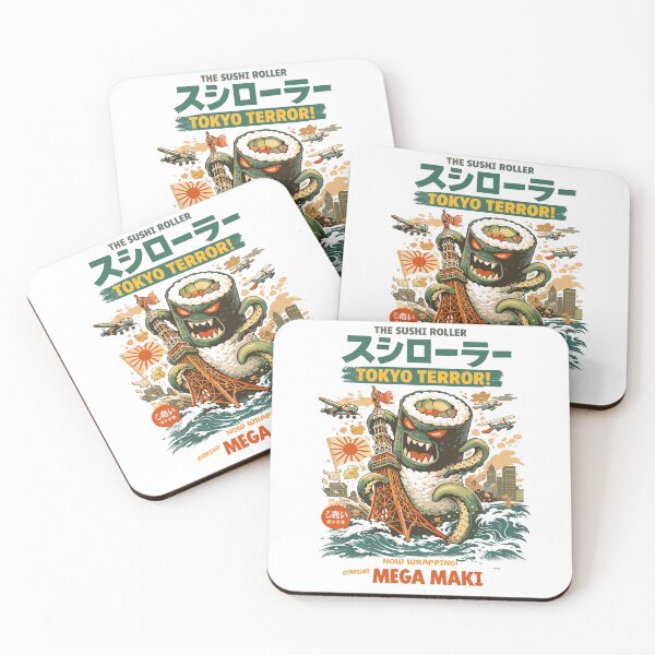 Item preview, Tokyo Terror Mega Maki Sushi Roller Poster designed and sold by Matinez Pink.