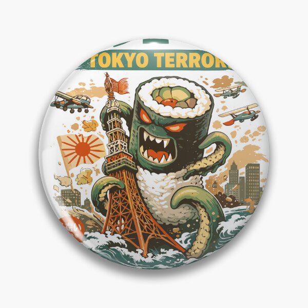 Item preview, Tokyo Terror Mega Maki Sushi Roller Poster designed and sold by Matinez Pink.