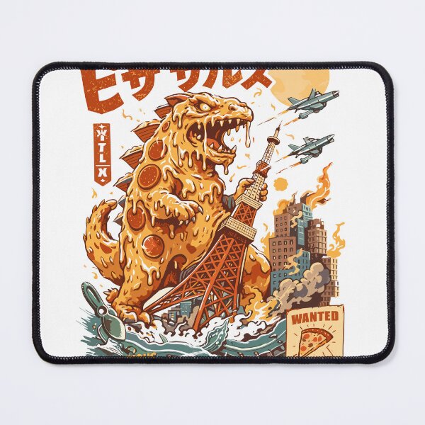 Item preview, The Pizza Kaiju Pizza-Saurus Vintage Poster designed and sold by Matinez Pink.