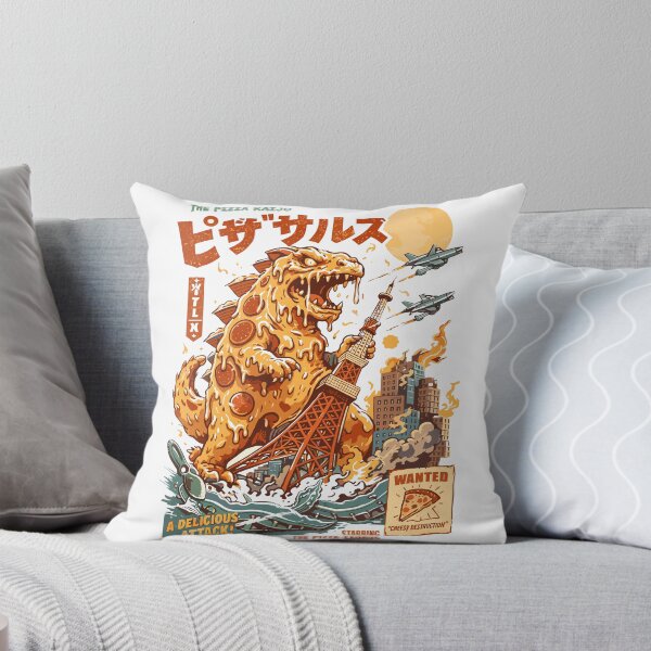 Item preview, The Pizza Kaiju Pizza-Saurus Vintage Poster designed and sold by Matinez Pink.