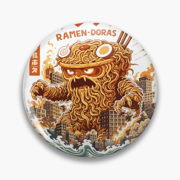 Item preview, Ramen Kaiju Ramen-Doras Vintage Poster designed and sold by Matinez Pink.